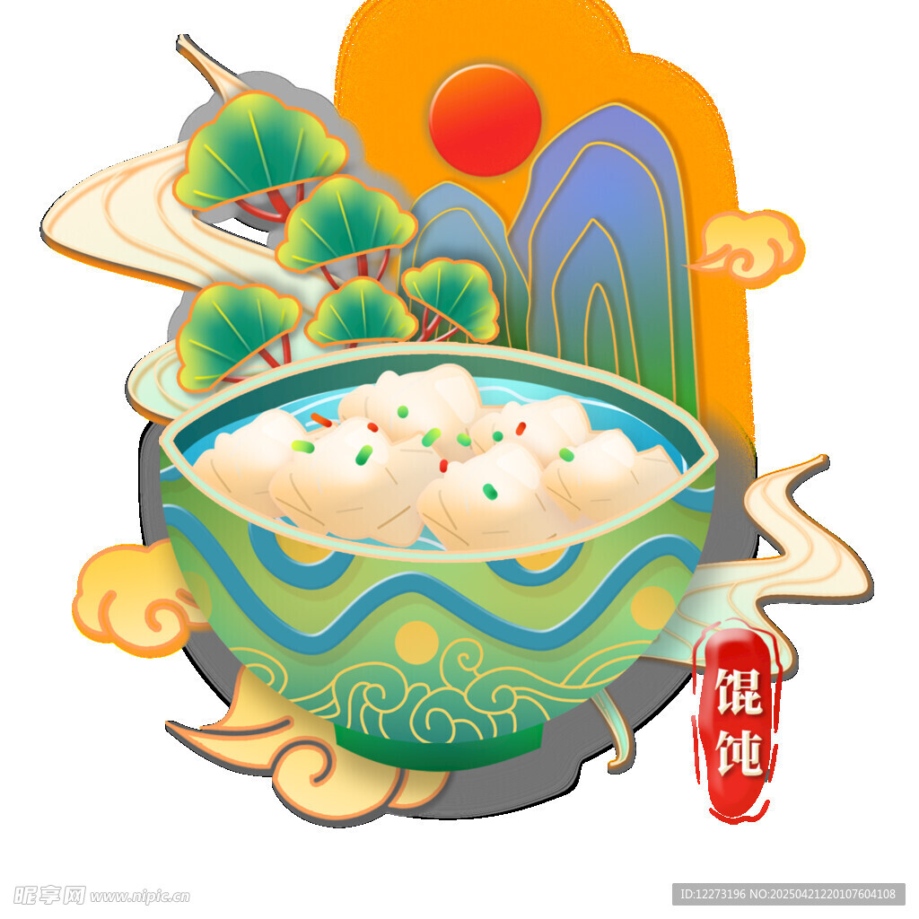 传统美味粥品插画展示