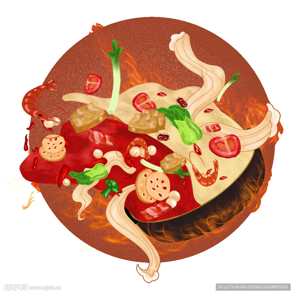 美味麻辣香锅诱人食材