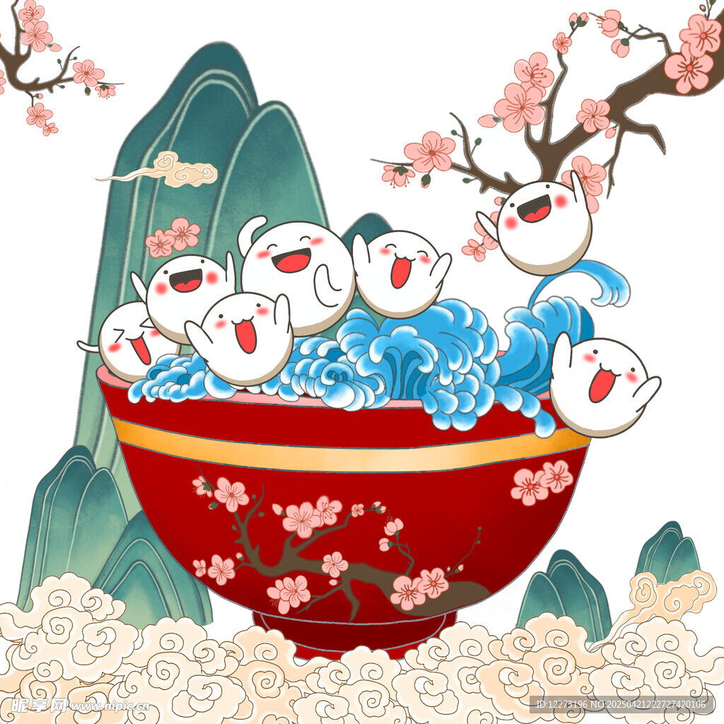 福碗萌娃闹春图