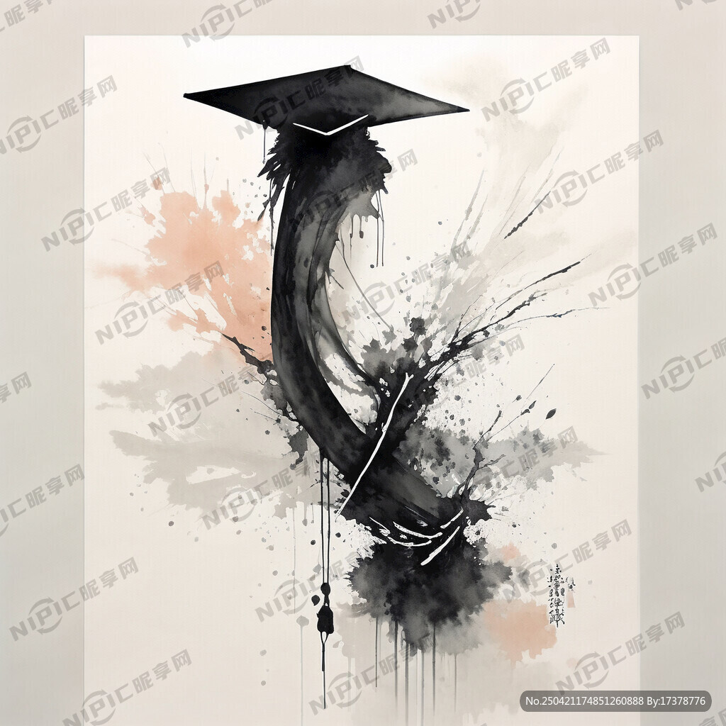 生成一张我们毕业了的抽象画
