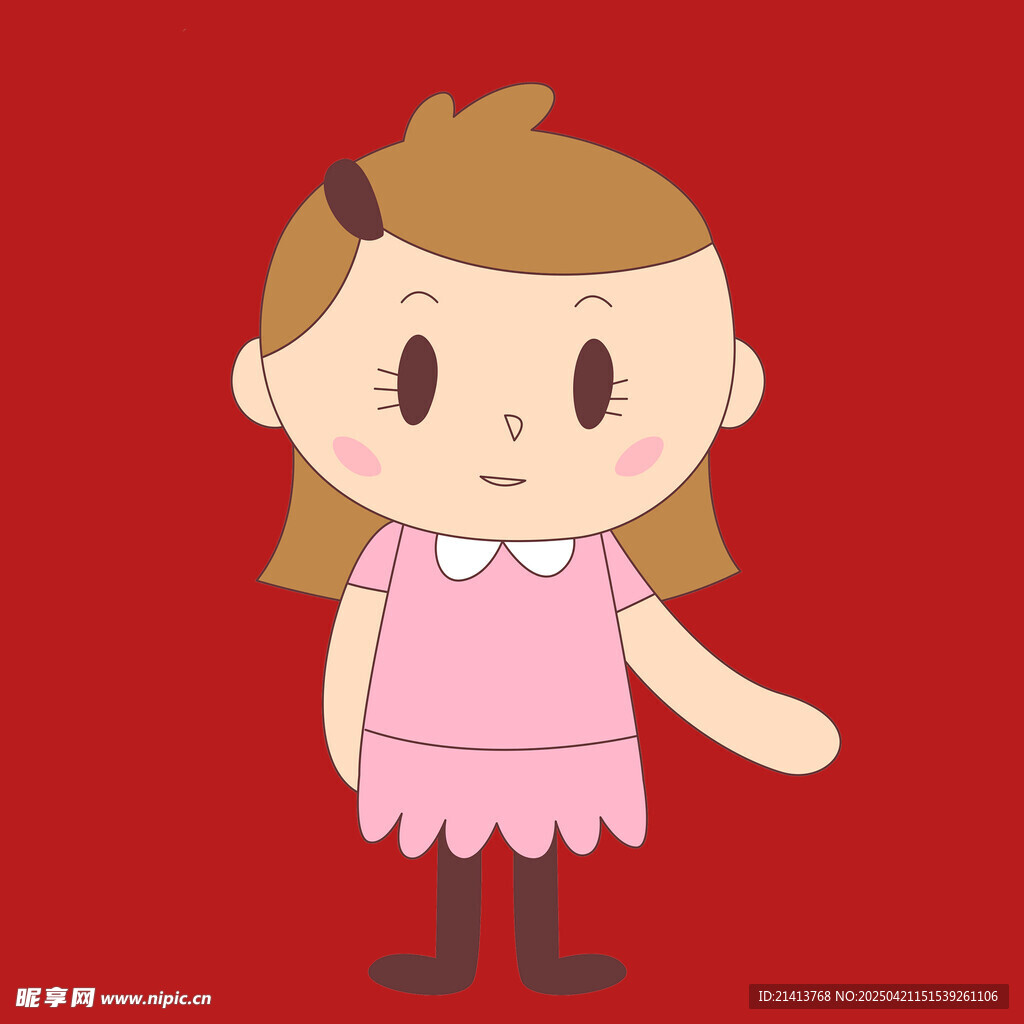 可爱小女孩卡通形象
