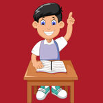小学生课堂举手回答问题