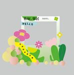 卡通花卉相框装饰图案