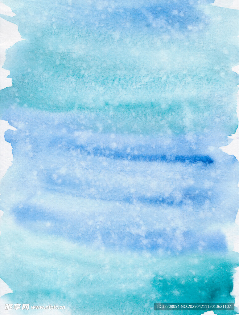 蓝绿色水彩抽象背景纹理