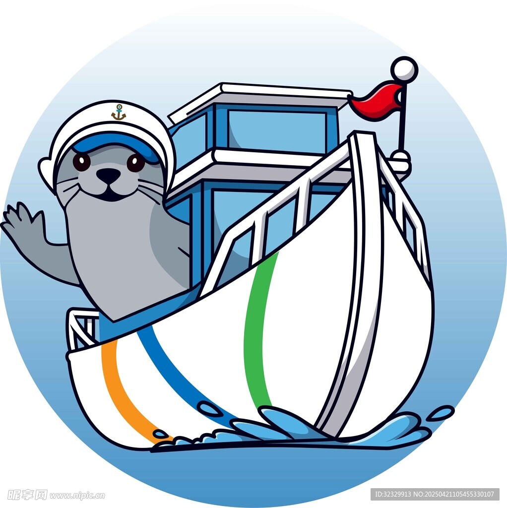 海豹乘船欢乐出行