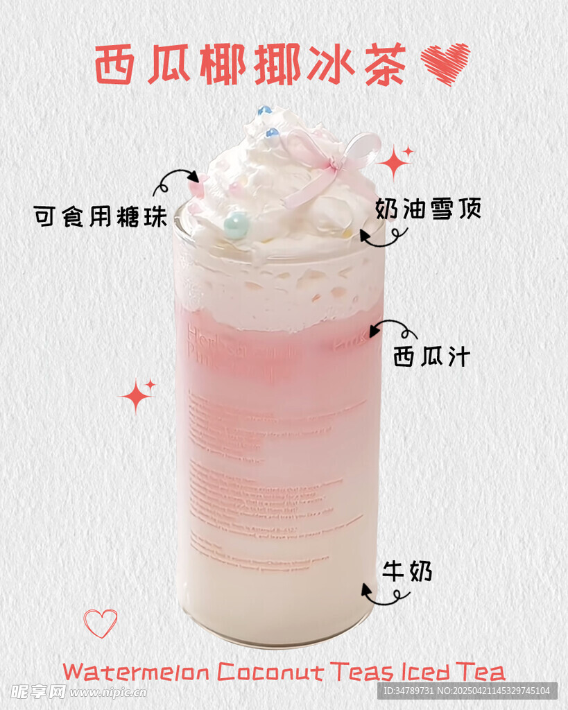 西瓜椰椰冰茶