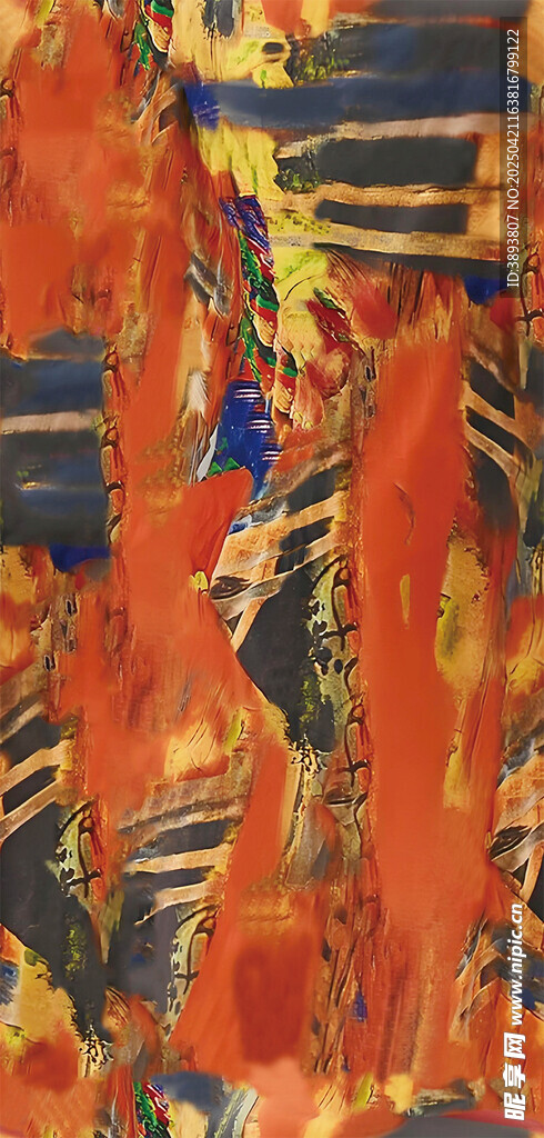 抽象色彩斑斓艺术画作