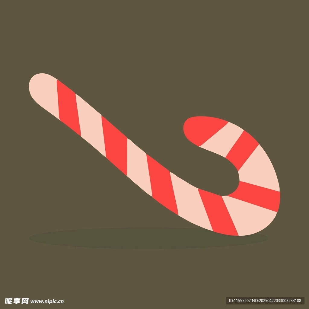 条纹拐杖糖插画