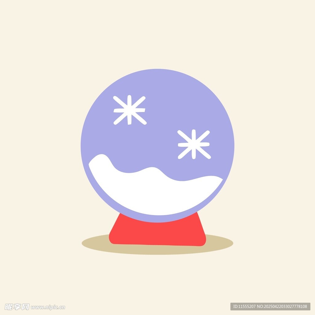 可爱雪花水晶球