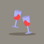 爱心香槟杯