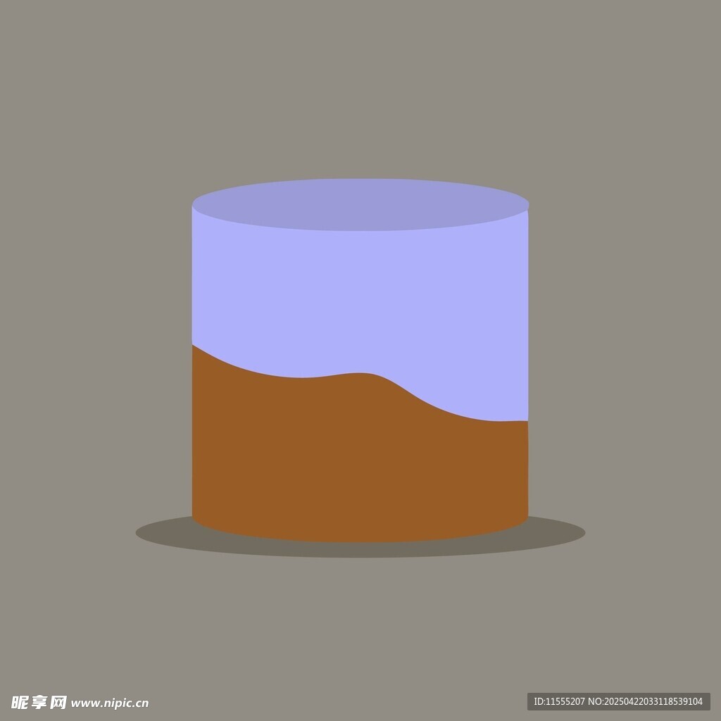 分层圆柱容器插画
