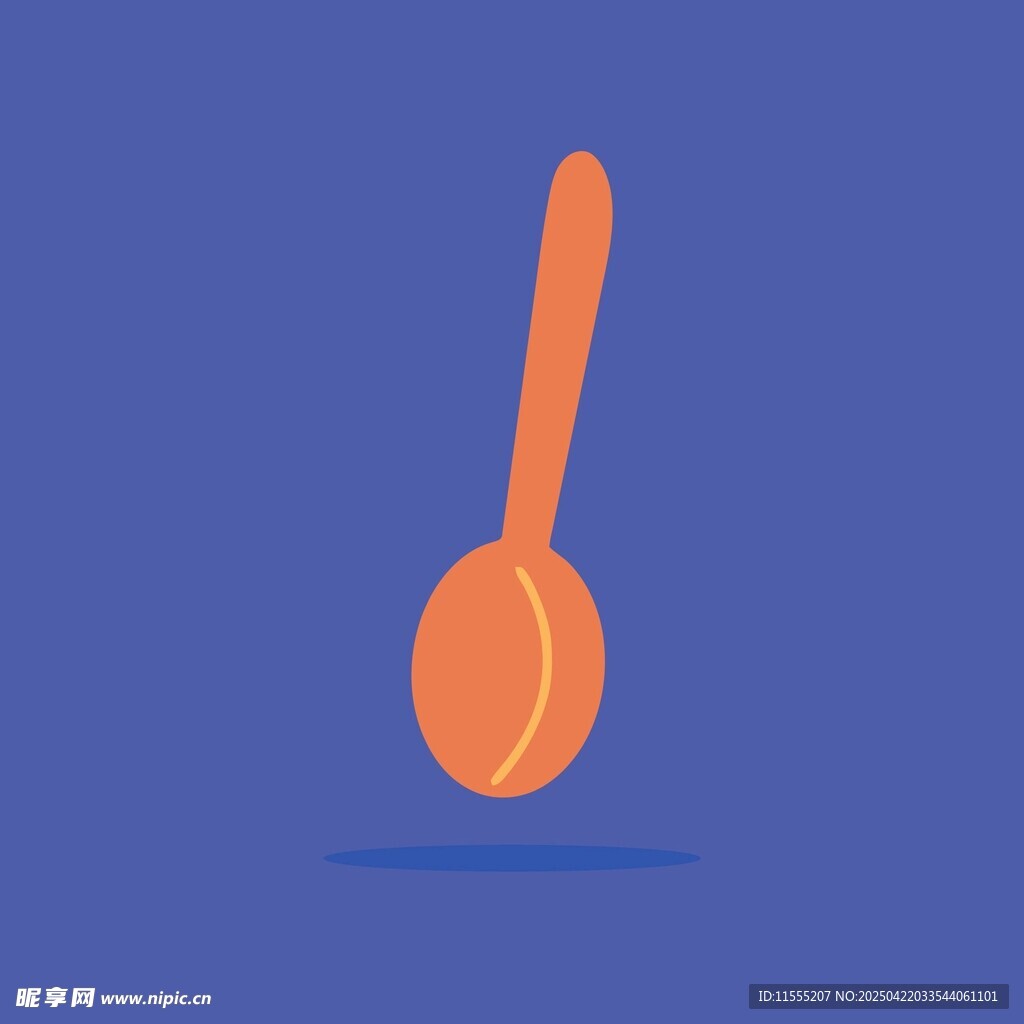 橙色勺子图标