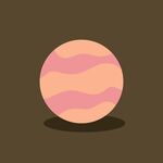 粉色条纹星球插画
