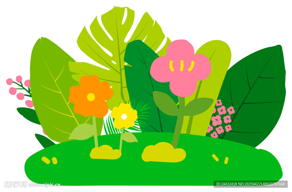 缤纷花草植物景观图