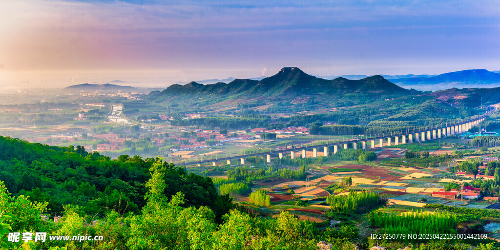 山间多彩田园风光美景