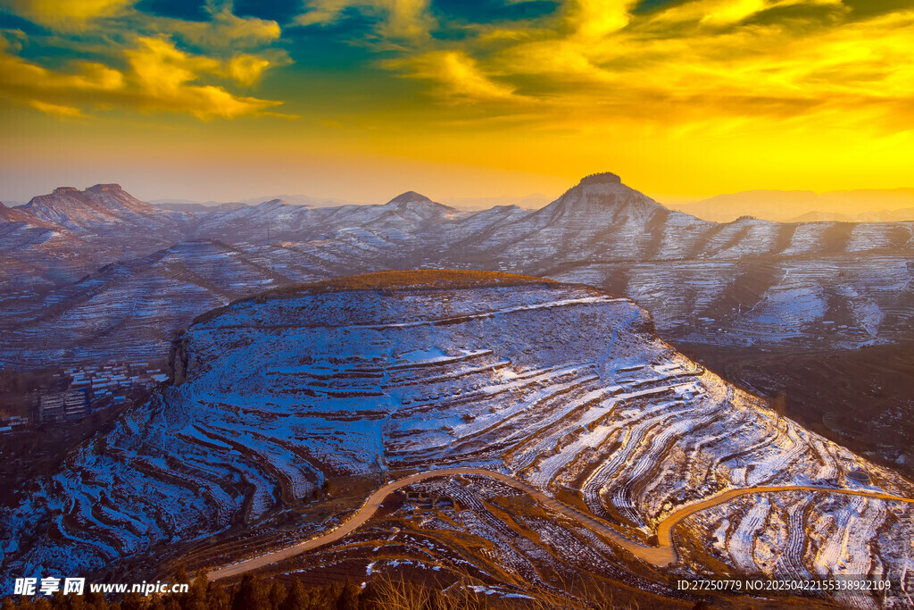 壮丽山川夕阳美景