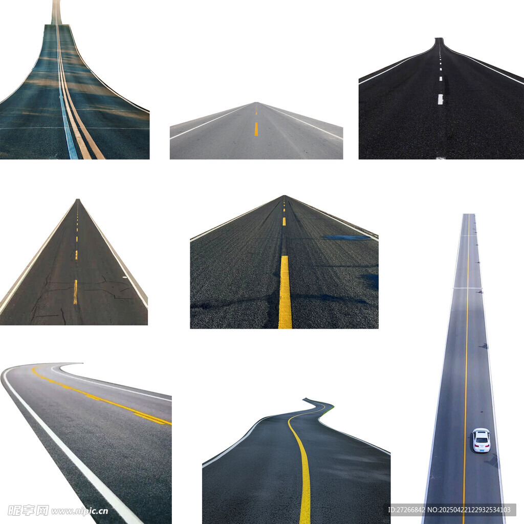 城市乡村绿化道路公路美化合成素