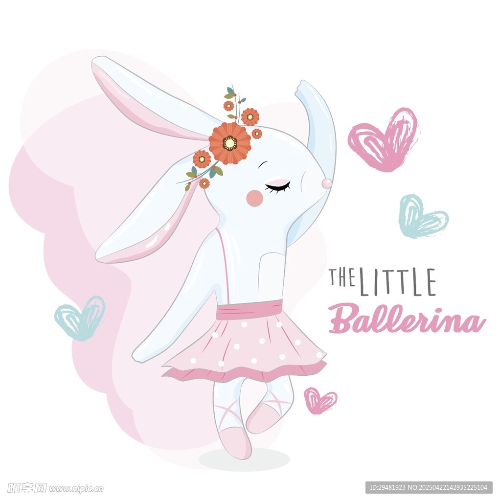 跳舞的花环小兔
