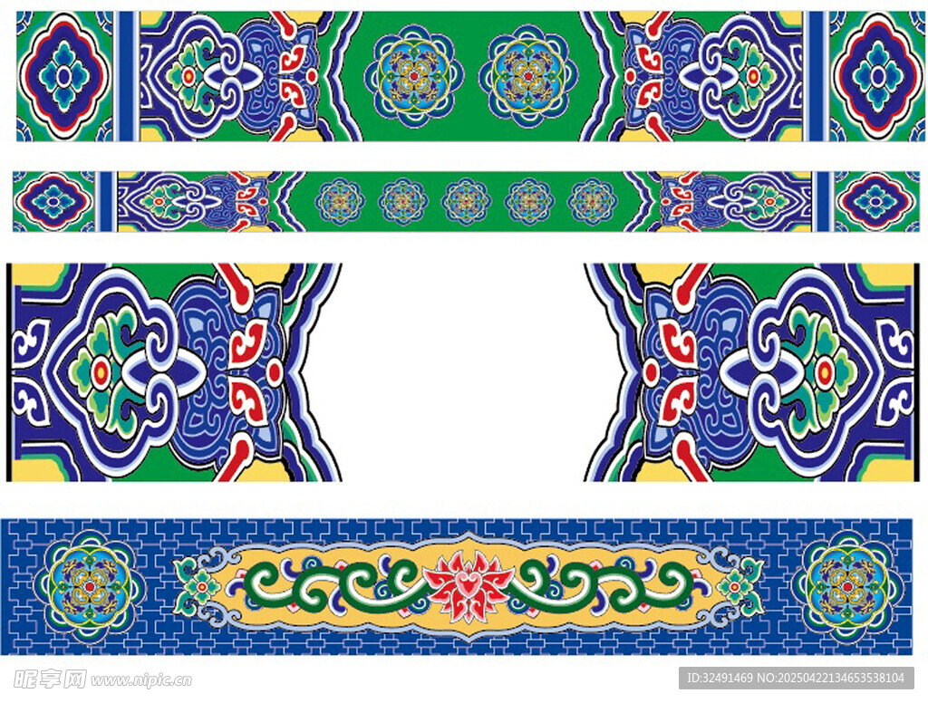 传统中式精美花纹图案