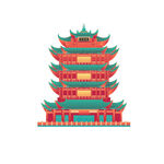 黄鹤楼建筑插画