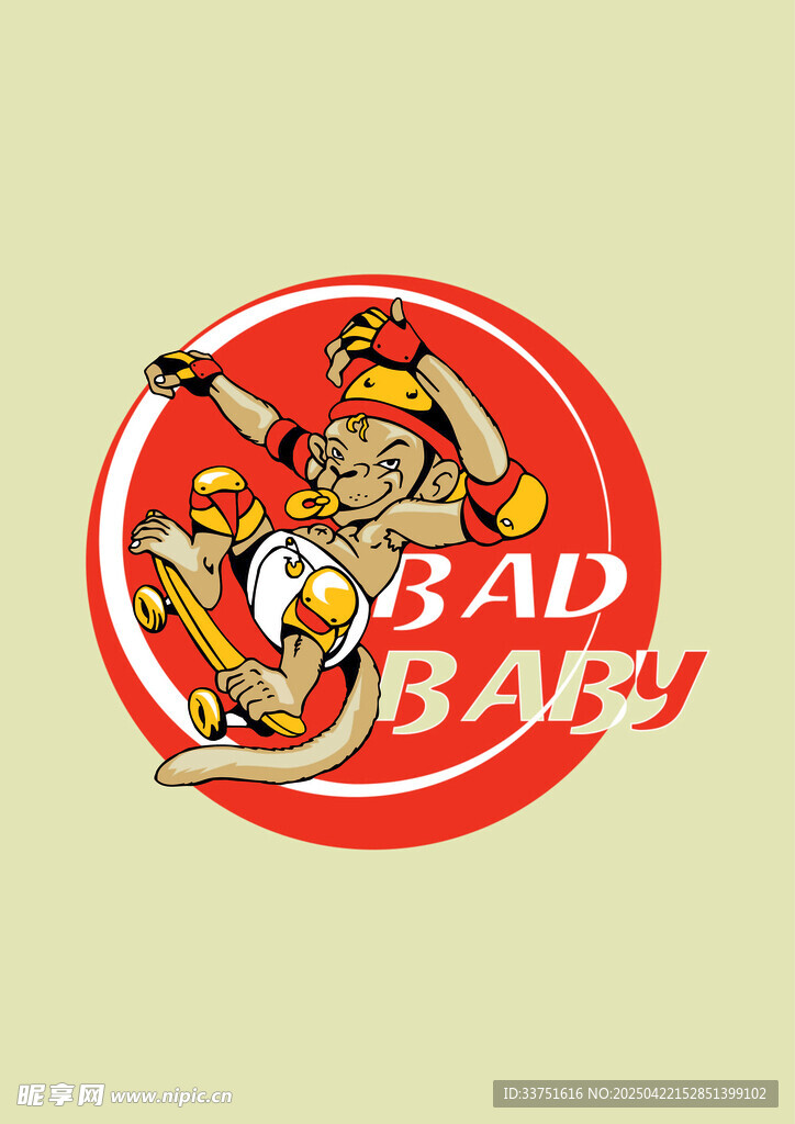 卡通Bad Baby标志图案