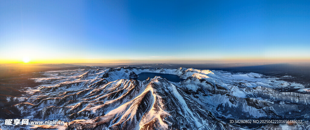 长白山日出图