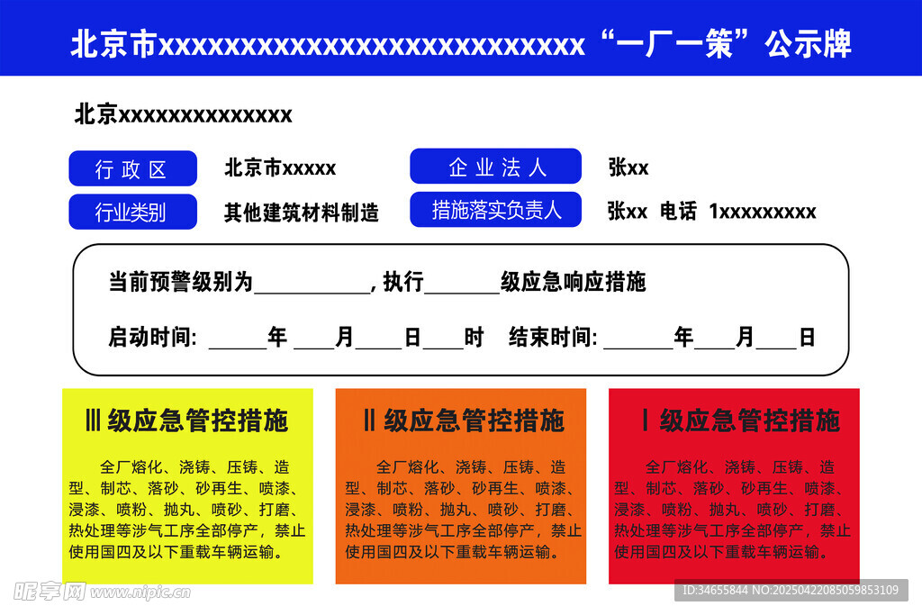 一厂一策公示牌