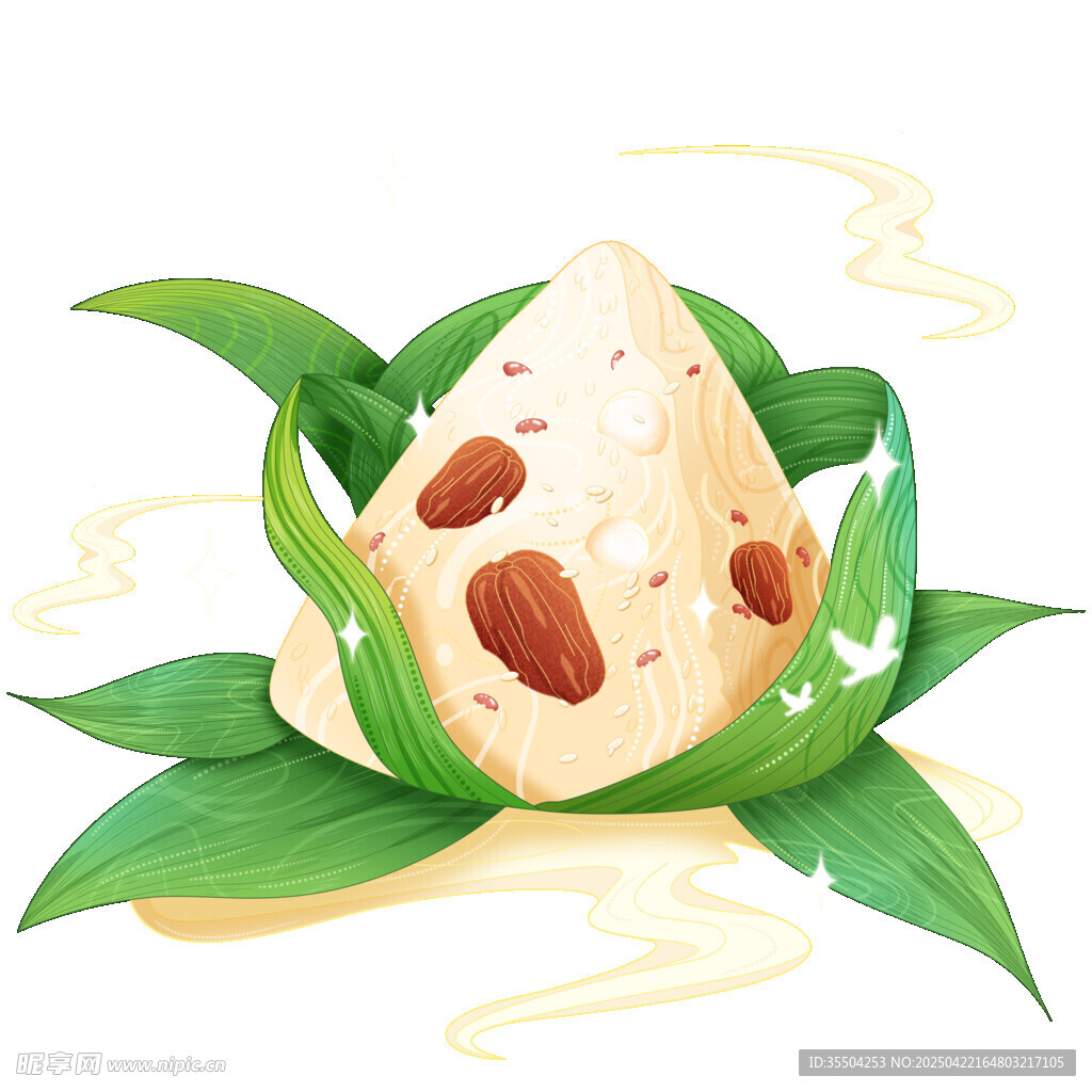 美味豆沙粽 清新粽叶相伴