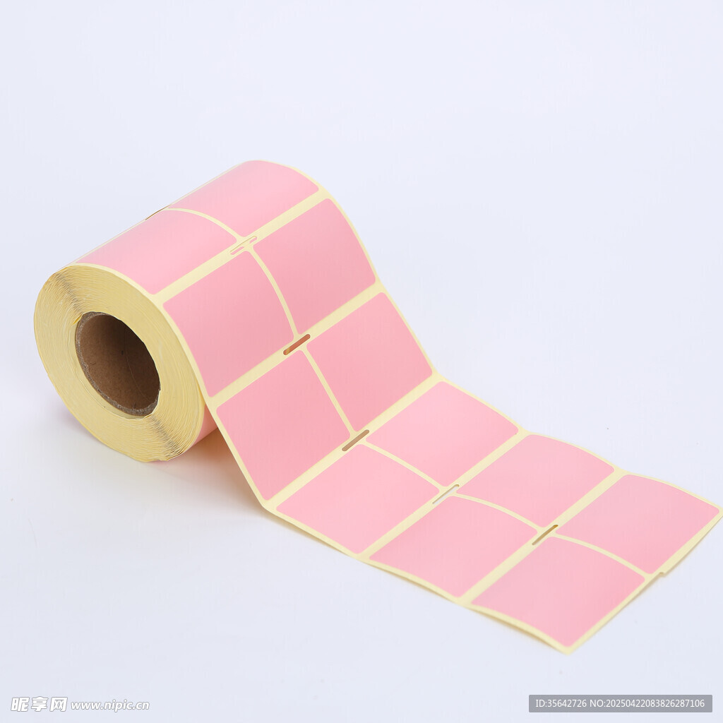 粉色热敏标签纸