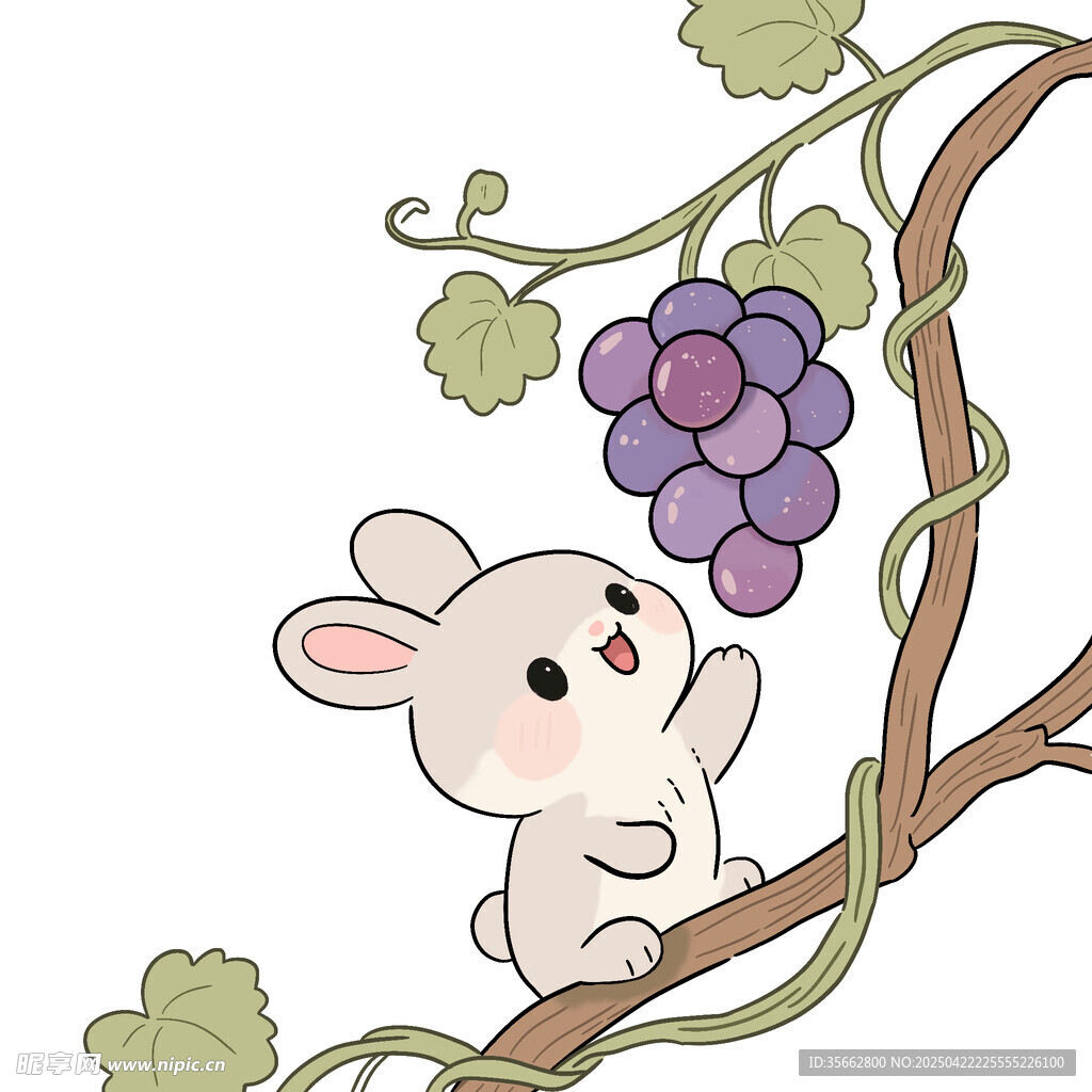 小兔摘葡萄