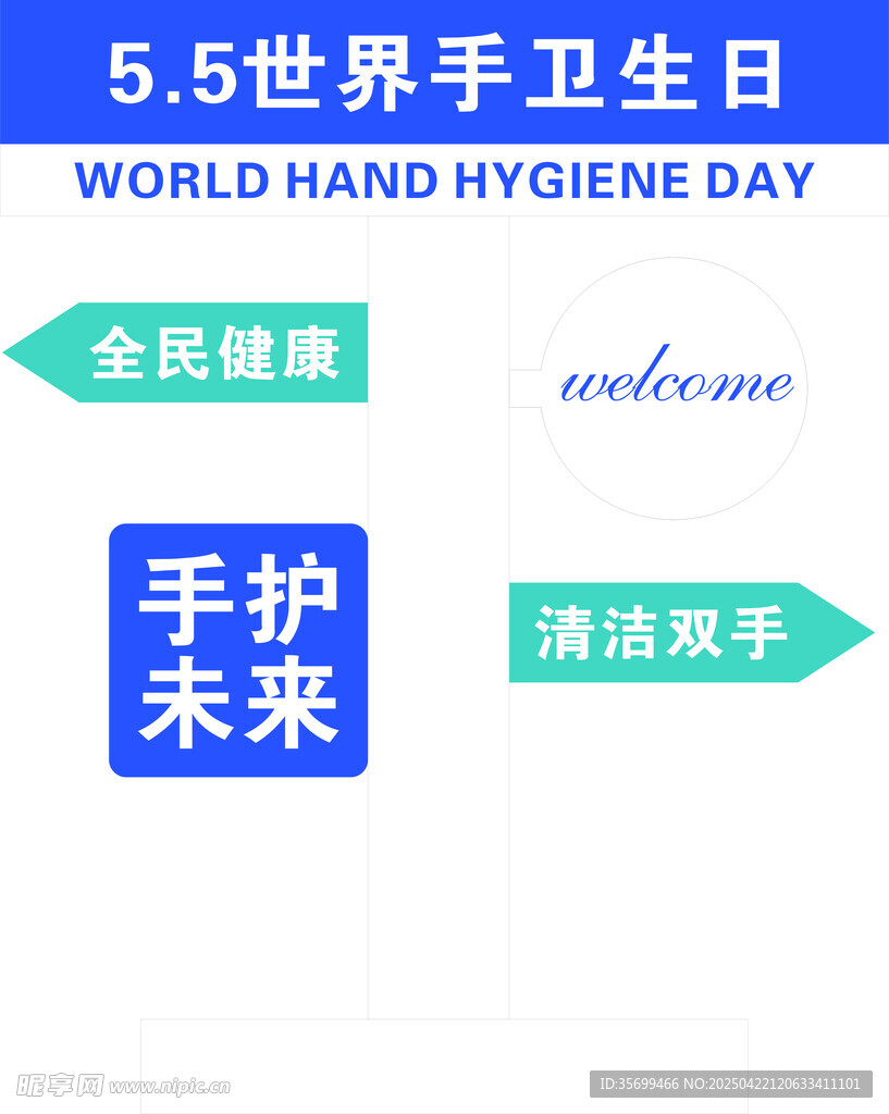 手卫生路标 异形展板 
