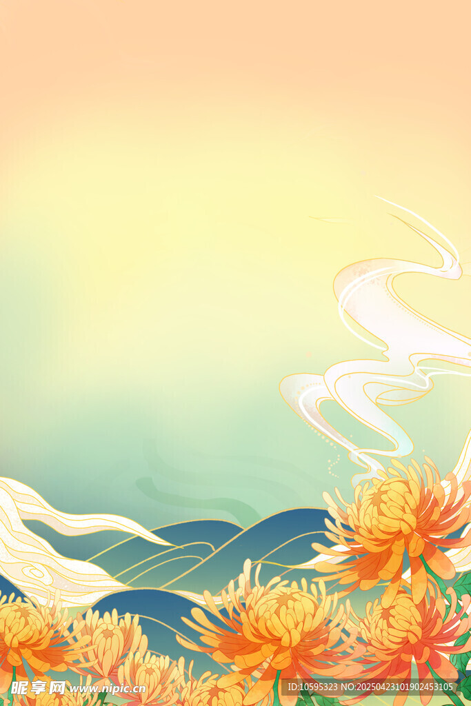 秋日菊海背景