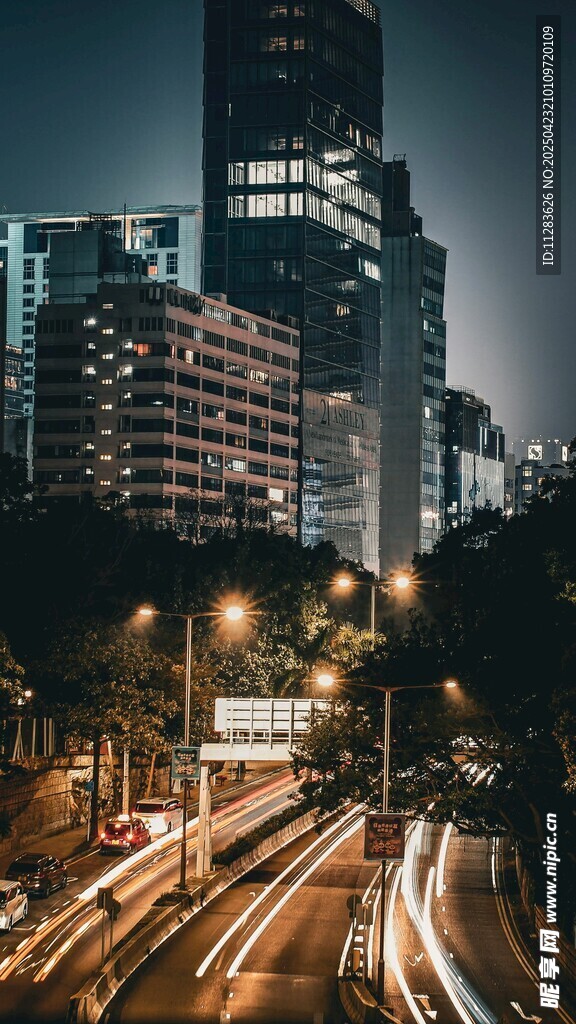 都市夜景车流