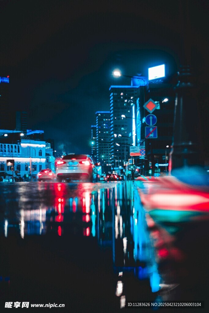 城市街道光影