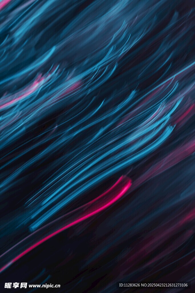 炫彩流动线条抽象背景图