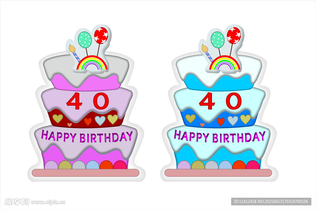 40岁生日蛋糕装饰摆件