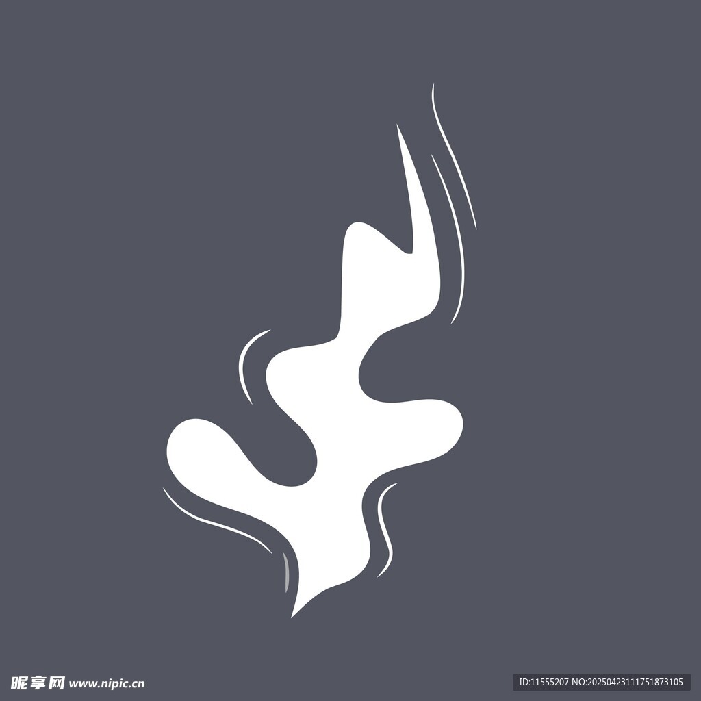 抽象白色曲线图案设计