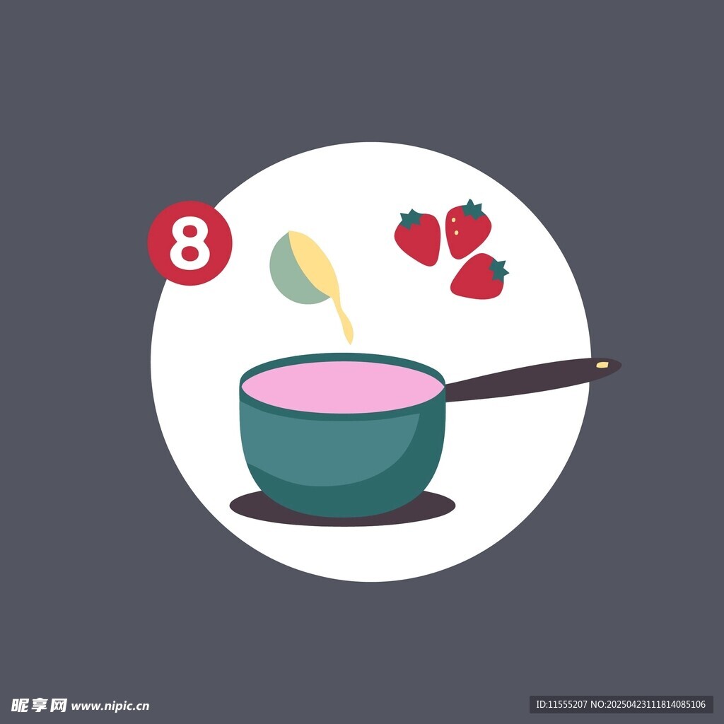 8种食材入锅烹饪画面