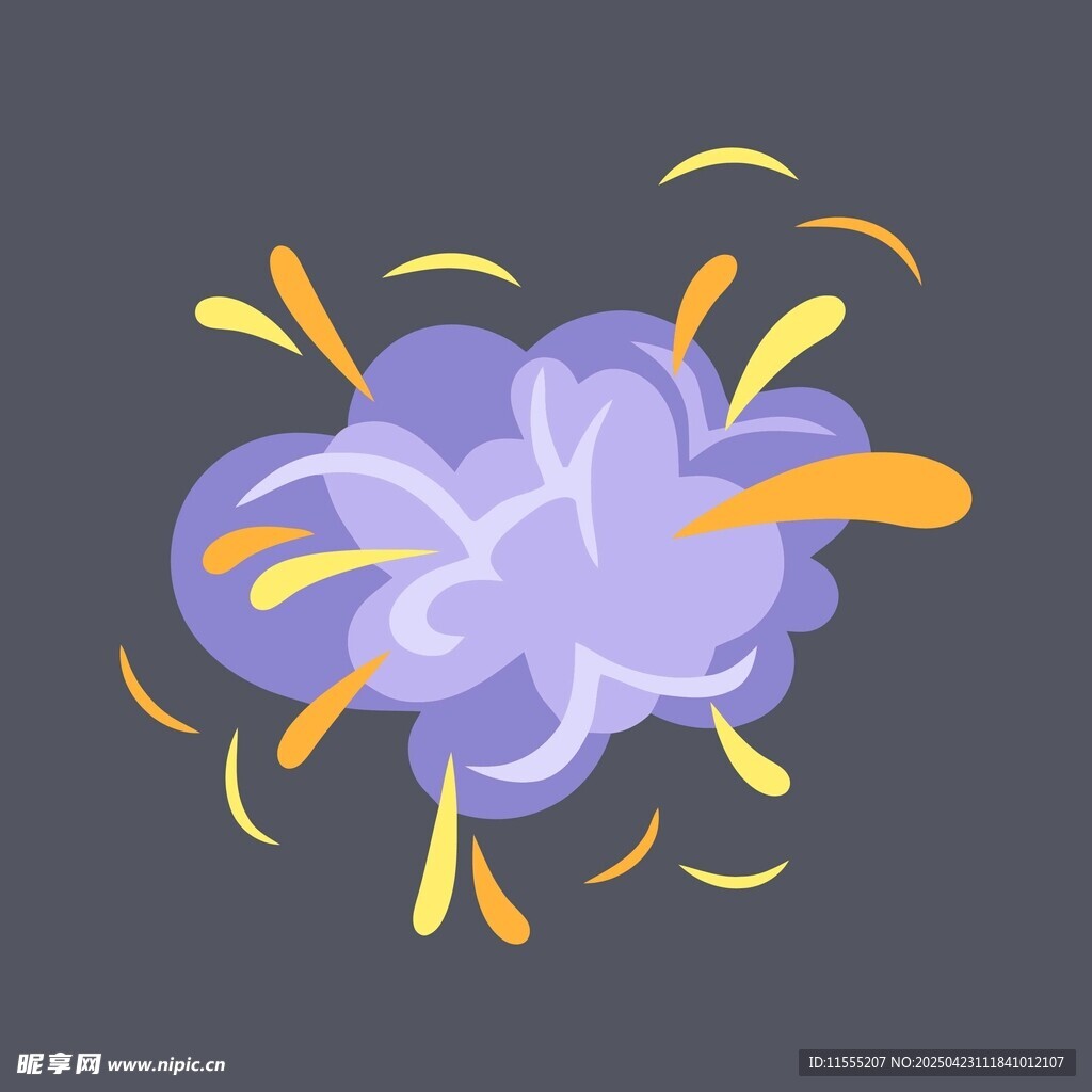 紫色爆炸特效图案