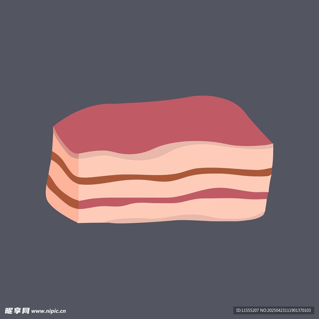 卡通风格多层粉色夹心糕点