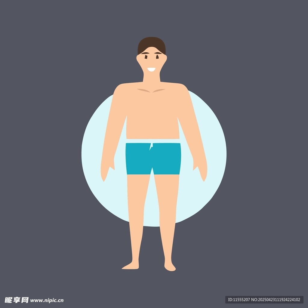 穿泳裤的男性形象