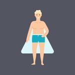 穿泳裤的男子形象