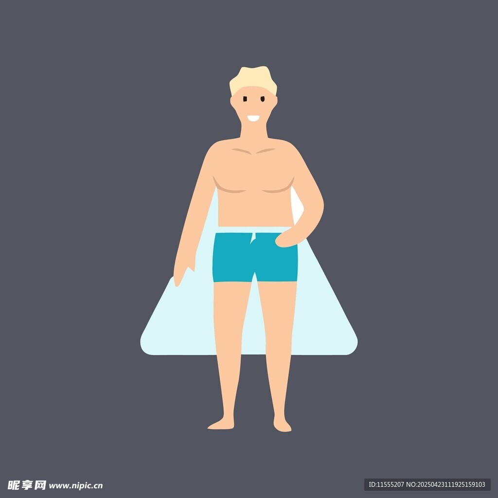 穿泳裤的男子形象