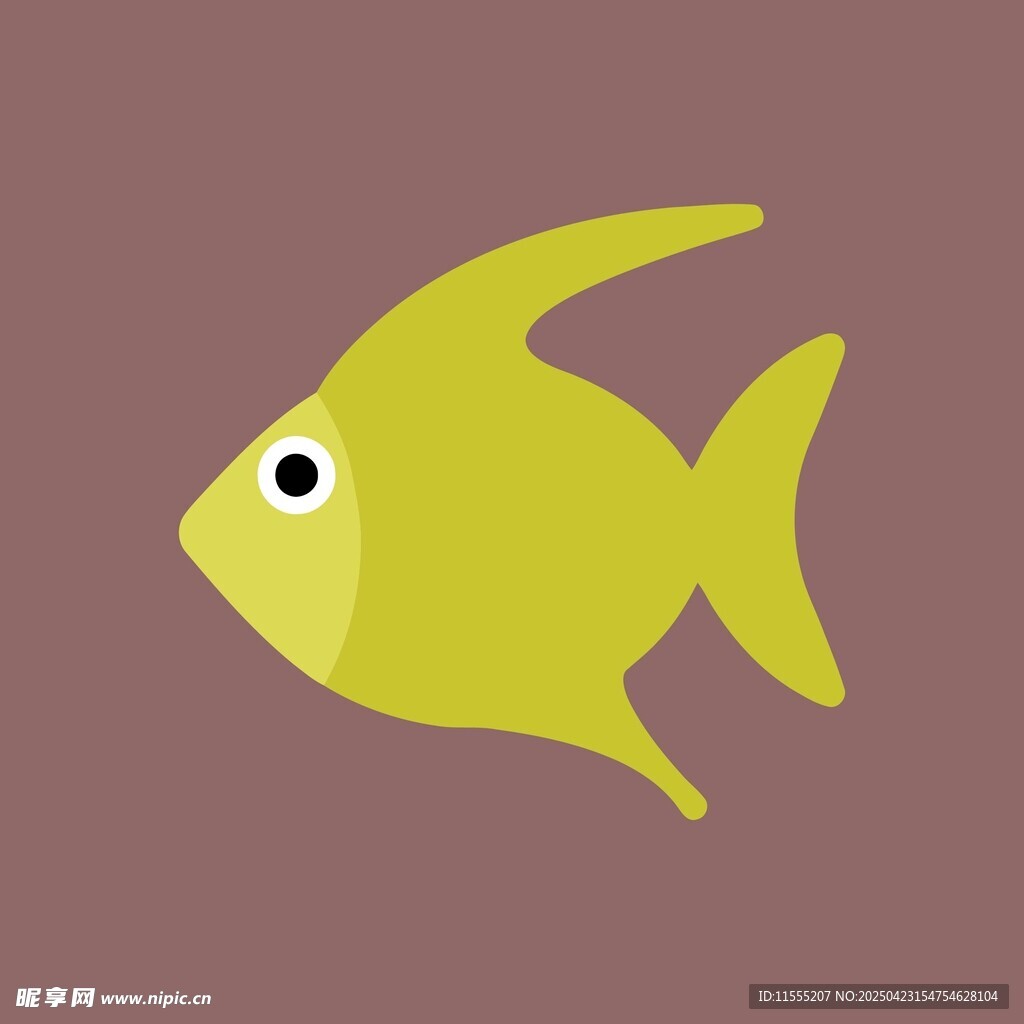 黄色小鱼插画