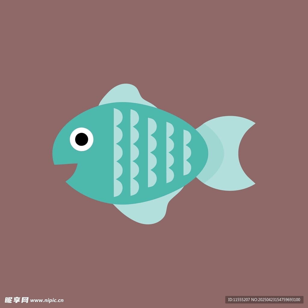 可爱卡通小鱼插画