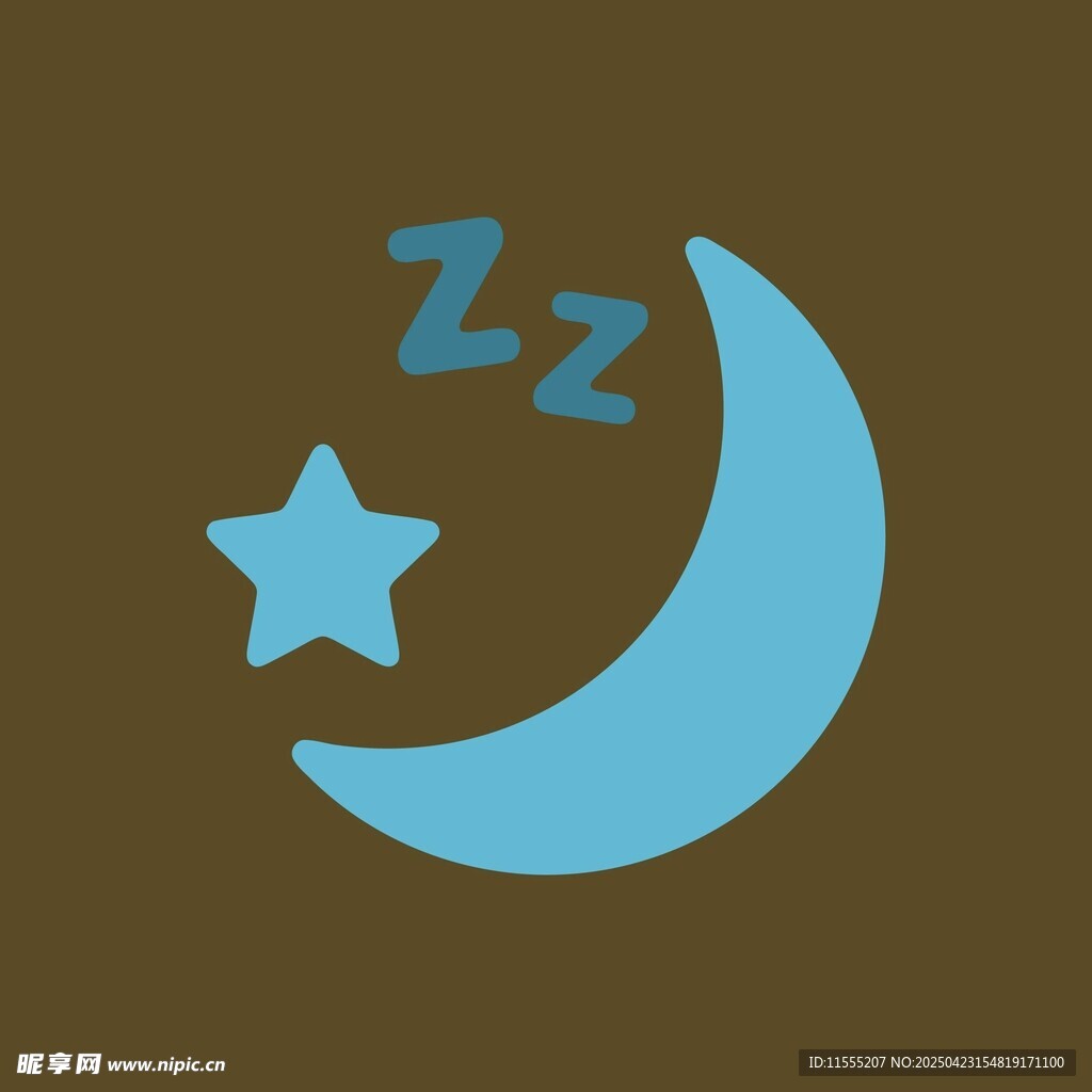 月亮星星伴眠图标