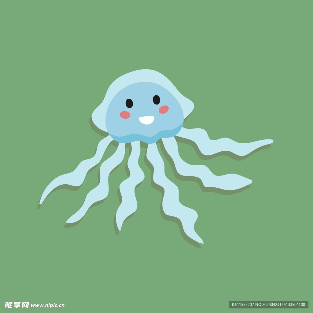 可爱卡通小水母形象