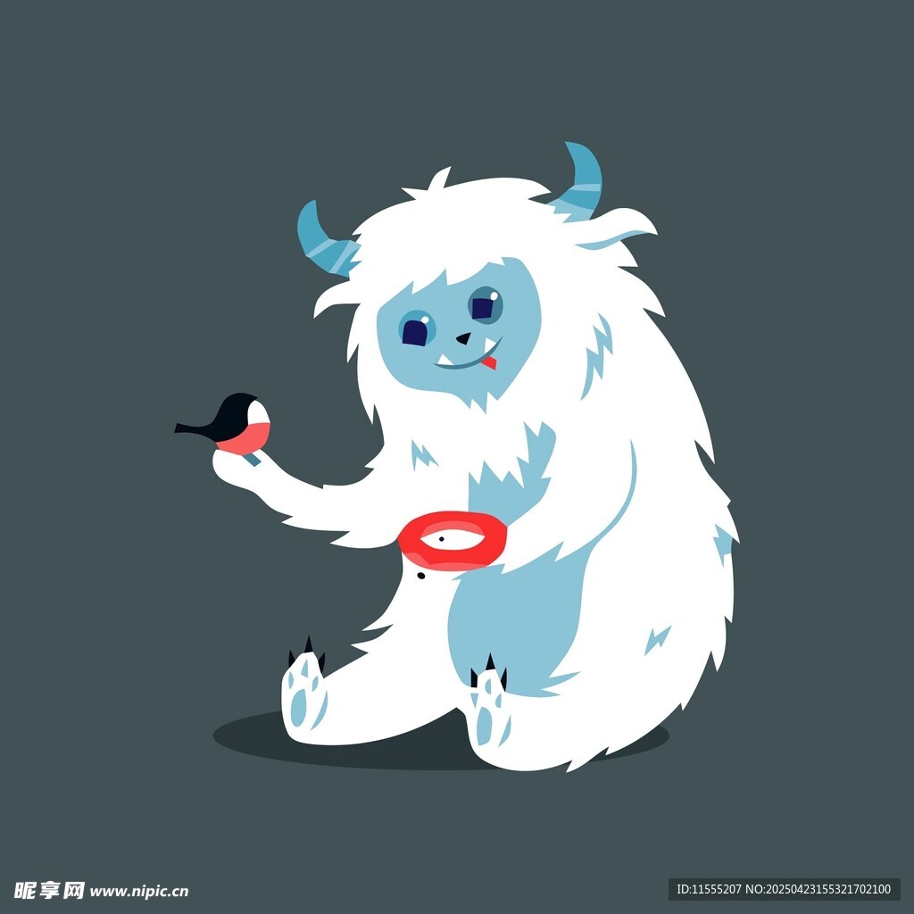 可爱怪兽手持口红