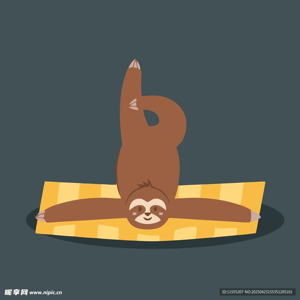 树懒做倒立瑜伽