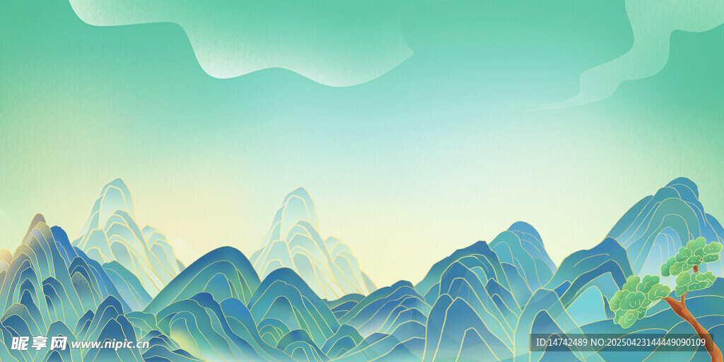 中国风山水